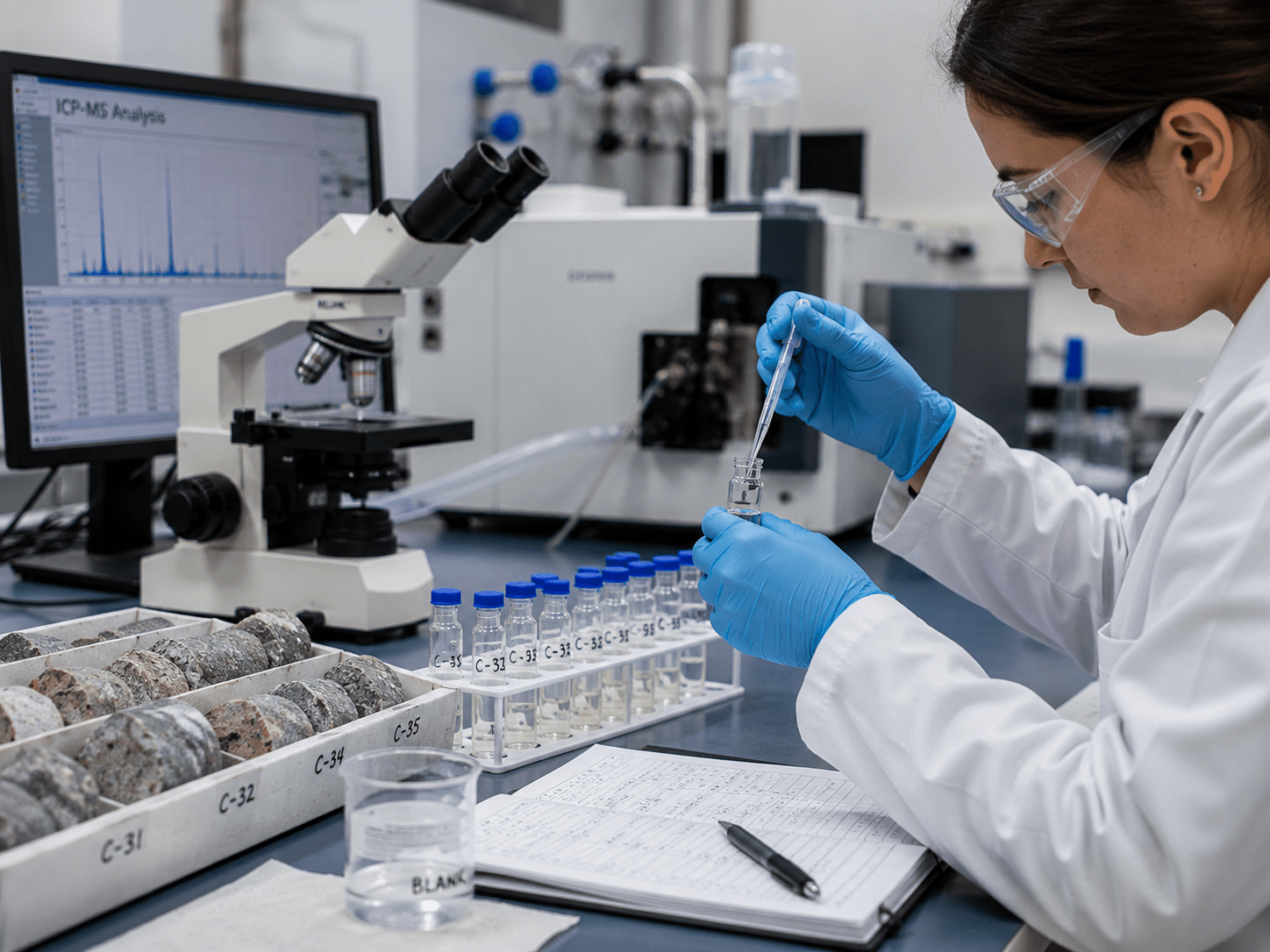 Laboratory analysis of geological samples