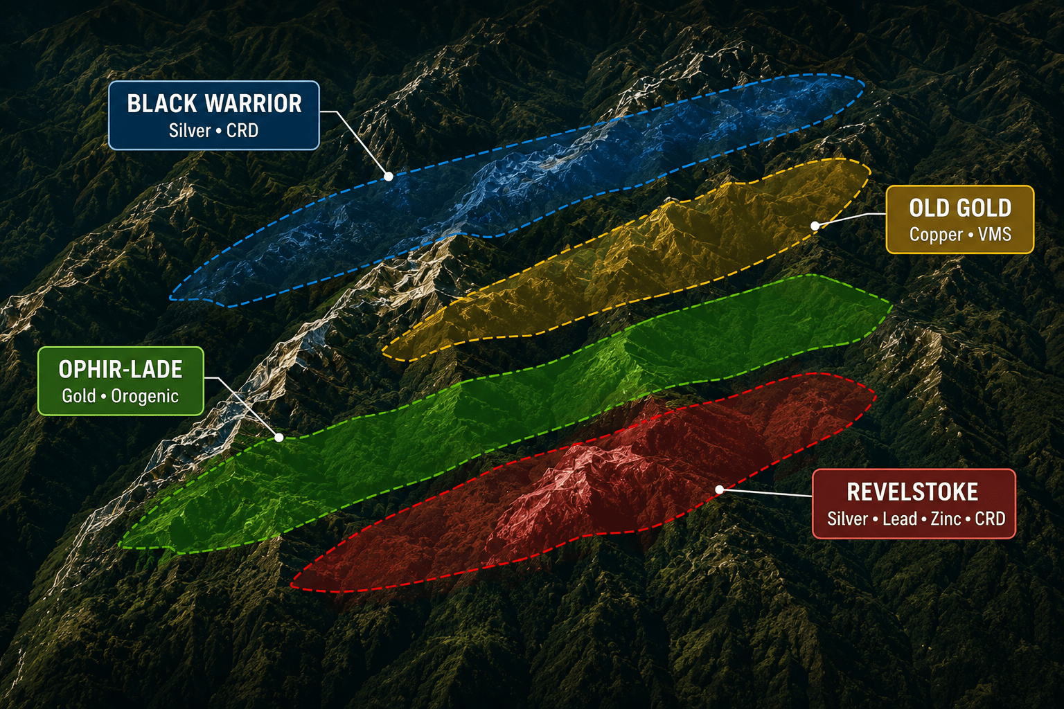 Silver Pony claim blocks and exploration targets