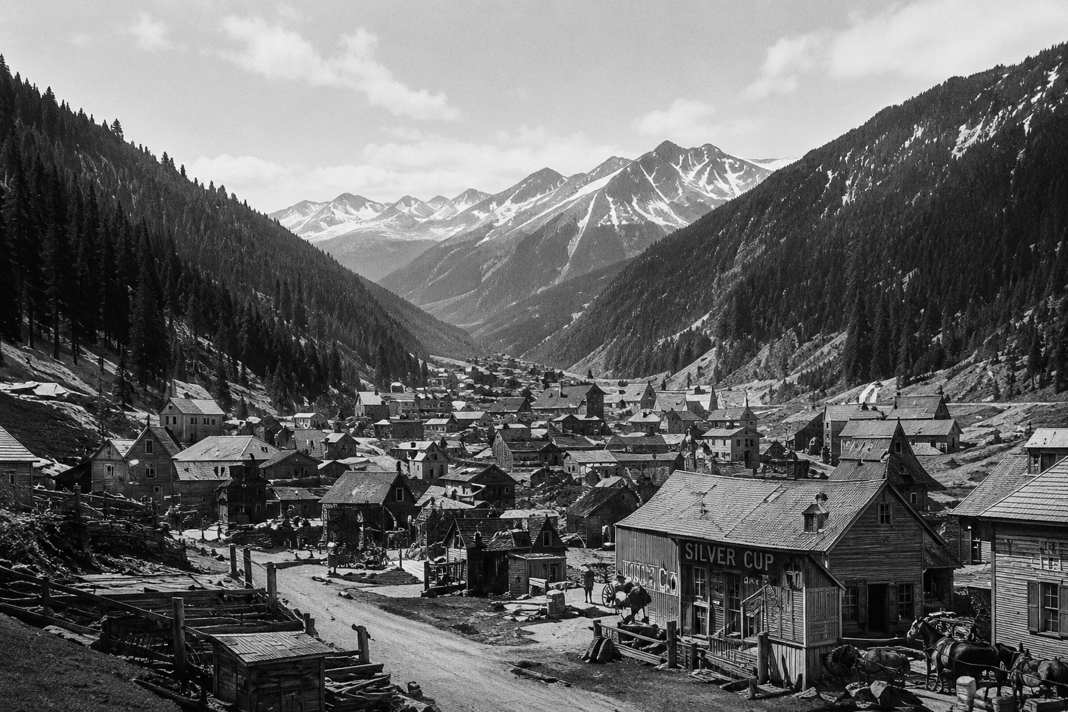 Historic mining town in the Lardeau Mining District