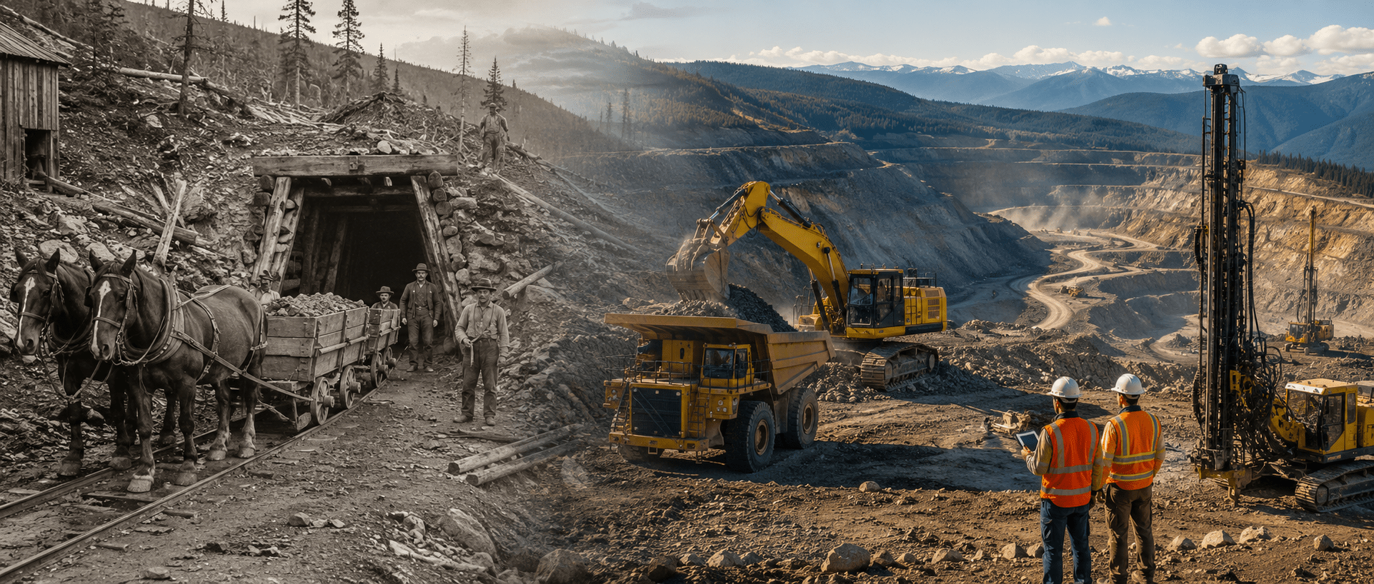 Historic mining transitioning to modern mining and exploration