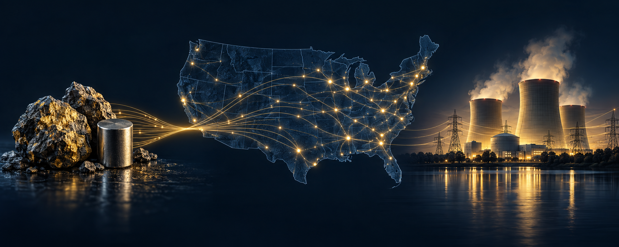 Uranium resources feeding the United States electricity grid and nuclear power infrastructure